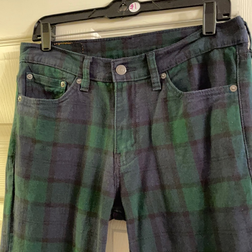 Black watch plaid 511 Levi’s 30 x 32 _ worn once